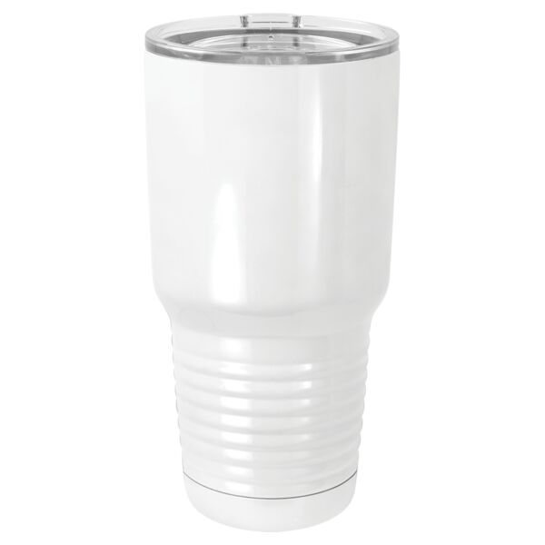Sublimatable Polar Camel 30 oz. White Vacuum Insulated Tumbler w/Lid  Thumbnail